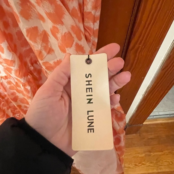 NWT | Never Worn | Peach & Cream Long Dress - Picture 5 of 6